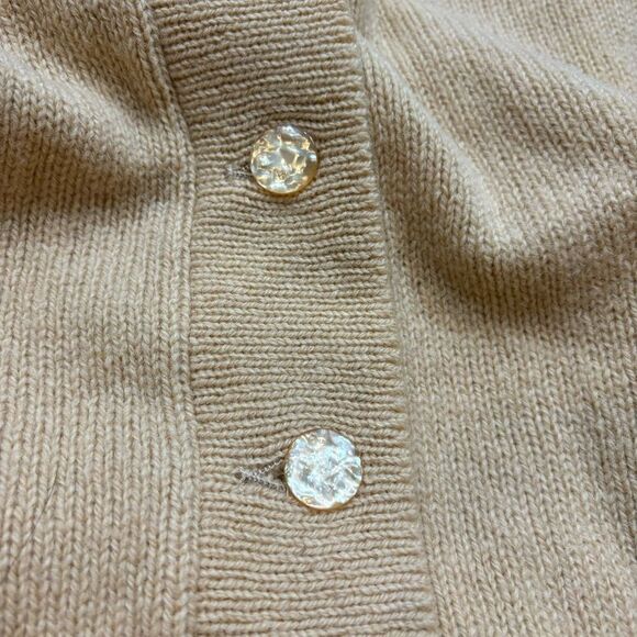 Vintage Peter Scott Shetland Wool Ladies‎ Cardigan Light Yellow Size Medium - Picture 10 of 10